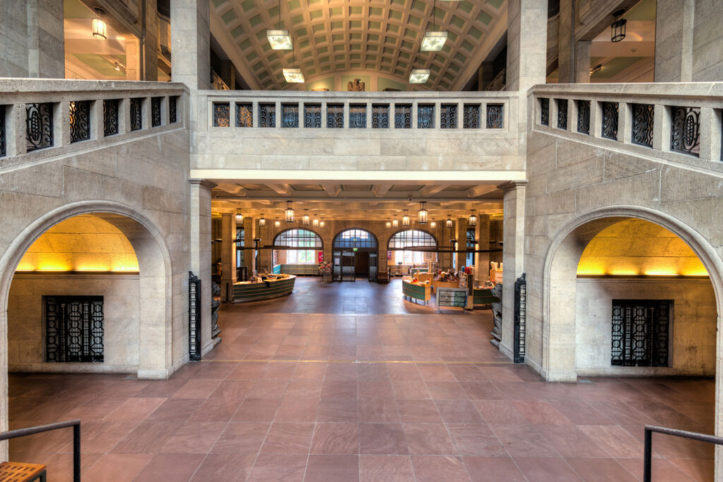 Foyer in der Unteren Halle im Museum für Hamburgische Geschichte