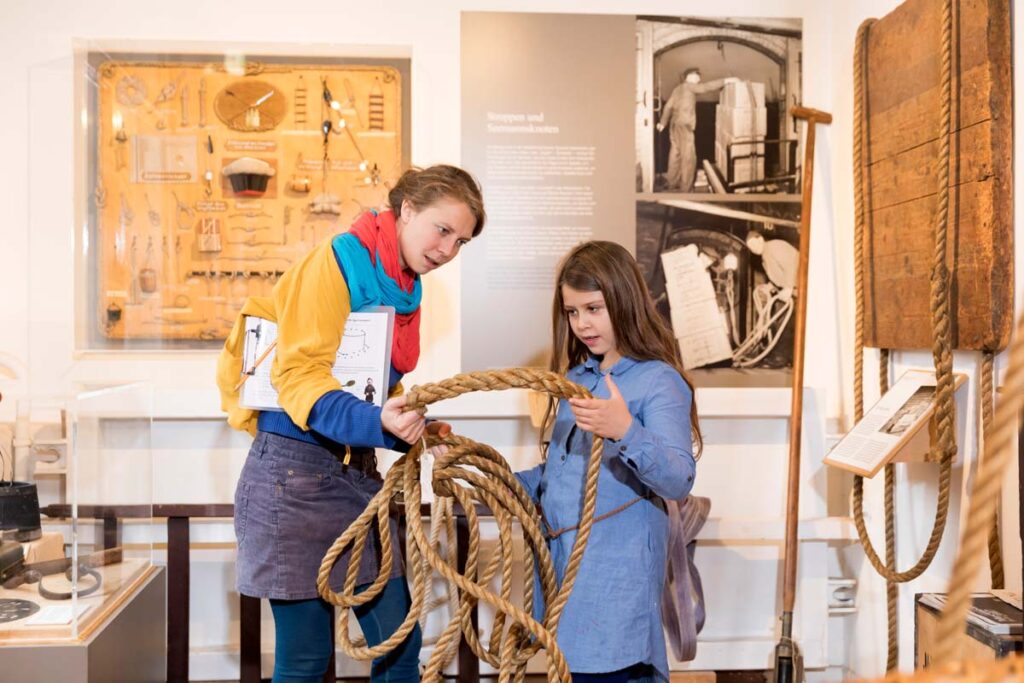 Tauwerk und Seile im Speicherstadtmuseum.