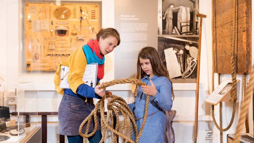 Tauwerk und Seile im Speicherstadtmuseum.